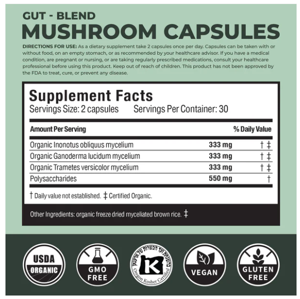 Gut Mushroom Powder | Verdant Leaf